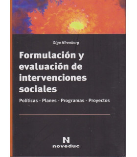 FORMULACI&Oacute;N Y EVALUACI&Oacute;N DE INTERVENCIONES SOCIALES 9789875383831 Noveduc 30,40&nbsp;&euro;