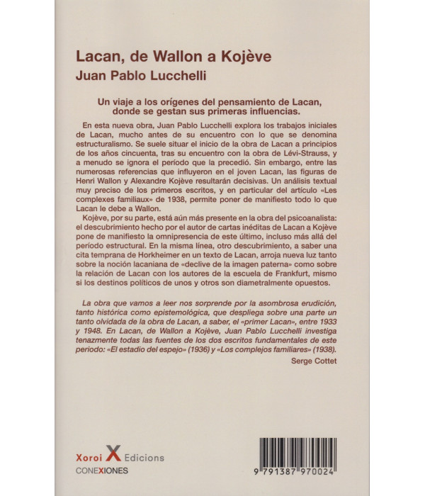 LACAN de Wallon a Kojève 9791387970024 Xoroi Edicions 23,75 €