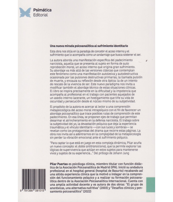 EL ACOSO MORAL INTERNO. Un asidero identitario 9791399081015 Psimática Editorial 24,70 €